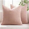 MIULEE Confezione da 2 Fodere in Velluto a Coste Decorative Federe Morbido Copricuscini Cuscino Moderne Comodo Robusto per Camera da Divano Letto 45 X 45 cm Rosa Scuro