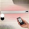 Blumfeldt Cosmic Beam Plus - Stufa a Infrarossi, Lampada Infrarossi Riscaldante, Lampada Riscaldante a Raggi Infrarossi per Terrazza, Protezione IP24, Telecomando, Eco Mode, 2400W, Bianco