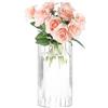 ZephyrHome Vaso vetro trasparente cilindrico 15 cm - vaso decorativo da interno per fiori, candele galleggianti, centrotavola matrimonio - vaso in vetro moderno per salotto, cucina, ufficio e eventi eleganti