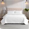 DUJUIKE Copriletto Matrimoniale, Piumone Trapunta Leggera, Coperta Da Letto Con Motivo A Girasole, Utilizzabile Come Copridivano, Lenzuolo, Adatta Per Letto E Divano (Bianco, 200x220cm)