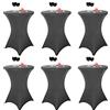 Pesonlook - Set di 6 elastici stehtisch husse für bistrotisch Ø 80-85 cm Elegante, Verstärkung im Fußbereich, Maschinenwäsche, Stretch Hussen für Stehtische und Bistrotische (80 × 110 cm, grigio