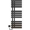 TINS Scaldasalviette Elettrico Bagno, Termoarredo Elettrico Bagno WiFi Nero, 500×1300mm, 460W, per Alexa e Google Home e APP, Portasciugamani Elettrico, Scaldasalviette Elettrico Bagno-WiFi Black Left
