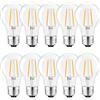 Suncan E27 2W A60 LED per luci fiabesche, lampadina a filamento LED A60 2W, 2700K bianco caldo, 180lm, LED E27 per esterni, trasparente, non dimmerabile, set da 10