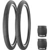 MEGHNA 2PSC 26 x 2,125 pneumatici per bicicletta 57 - 559, rivestimento per bicicletta senza astuto, compatibile con mountain bike/Citybikes/BMX/Beach Bike
