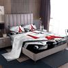 Loussiesd Set di lenzuola con torre Eiffel King Size per bambini ragazze ragazzi rosso Parigi paesaggio urbano lenzuola grigio morbido moderno stile francese set di biancheria da letto donna uomo camera da let