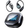 HUAJUN AI Cuffie Traduzione Simultanea, Auricolari Traduttori Vocale in Tempo Reale Bluetooth con Schermo LCD Touch a Colori, 3 in 1 Traduttore Wireless Riduzione Rumore 144 Lingue, Viaggi D'affari Globali