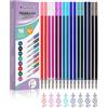 GutSache 16x Refill per Penna Gel Cancellabile - Punta 0.7mm, Altezza: 13cm - Mine Riscrivibili con Inchiostro Termosensibile - Ideali per Appunti/Schizzi/Pianificazioni/Journal a Colori [8 Colori]