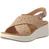 Enval Soft D CN 17829, Sandali con Zeppa Donna, Beige, 37 EU