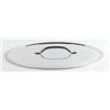 Baldassare Agnelli Pentole Agnelli Alluminio 2 mm Coperchio Tondo con Ponticello senza Orlo, Lucido, Argento, 36 cm