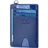 FurArt Porta Carte di Credito, Protezione RFID Portafoglio porta tessere Sottile, Slim Porta Carte Credito Da Uomo e Donna