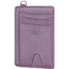 FurArt Porta Carte di Credito, Protezione RFID Portafoglio porta tessere Sottile, Slim Porta Carte Credito Da Uomo e Donna (Litchi Lavanda)