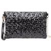 Miss Lulu Pochette Donna Elegante，Morbida Sintetico Sottile Con Paillettes Con Manico E Catena Dorata Elegante Lussuosa Portabile A Mano Tracolla Capiente Per Banchetti Feste
