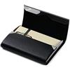 flintronic Porta Carte Credito, Porta Carte Credito in Acciaio Inossidabile, Portafoglio Carte Credito Donna e Uomo, Porta Tessere Slim Tascabile per Business, ID, Assicurazioni - Nero