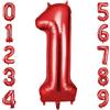 OFFCUP Palloncini Compleanno Rossi 101 CM, Palloncino Numero 1, Foil Palloncini Numeri, Giganti Palloncini Numeri, Decorazioni Festa Compleanno, Gonfiabili Pallone per Anniversario
