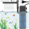 GBKDQQ Filtro per acquario, pompa filtrante regolabile da 800 l/h, filtro sommergibile silenzioso da 9 W, con asta spray, filtro interno per acquari piccoli fino a 250 l