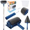 Fonyet Set di 6 rullo per pittura con serbatoio, asta telescopica, rullo per bordi e angoli d'angolo, rotolo da pittura per ufficio, casa, scuola, soffitto