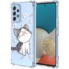 YUXING Cover Trasparente per Samsung Galaxy A53 5G - Custodia Protettiva Sottile in TPU Morbido Antiurto con Carino Motivo Disegno Cool (Cat)