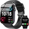 OUKITEL Smartwatch Uomo Donna 1.83 HD, Orologio Intelligente con Chiamate Bluetooth, 100+ Sport, Cardiofrequenzimetro, SpO2, IP68, Controllo Musica/Foto, Notifiche, Fitness Tracker per Android iOS