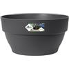 Elho Vibia Campana Bowl 27 - Vaso per Esterno - Ø 27.0 x H 14.0 cm - Nero/Anthracite