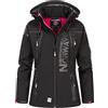 Geographical Norway Giacca invernale da donna, per autunno e inverno, softshell, Nero , M