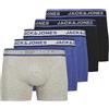 JACK & JONES Jacchristian Solid Trunks - Confezione da 5 Pezzi, da Uomo, Nero, 176