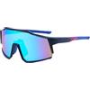 AXVRAV Occhiali da ciclismo polarizzati, veloci per occhiali da uomo e donna, bambini, protezione UV400, occhiali da sole sportivi, vista HD, antiscivolo per bici da corsa (telaio blu, mercurio)