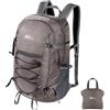 MoKo Zaino da Trekking, Zaino da Campeggio di Grande capacità 40L con Tasche Multiple, Zaino da Viaggio Resistente agli Strappi per Uomini e Donne, Zaino da Trekking Pieghevole e Leggero, Hummus