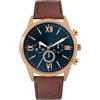 NUOVO Orologio da uomo classico cinturino in pelle moderno classico orologio al quarzo facile da leggere uomo business casual orologio minimalista, marrone, Classico