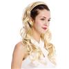 WIG ME UP - DW1025-24BT613 Mezza parrucca Toupet Prezioso Cerchietto intrecciato Molto lunghi Ondulati Biondo Mèches