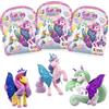 GALUPY Rainbow Unicorn Pack 3 Unicorni - Figurine giocattolo da collezione con ali brillanti e cristalli Swarovski - Unicorno magico per bambine dai 3 anni in su
