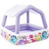 Intex 57470NP - Piscina Gonfiabile Acquario con Tettoia Removibile, Vinile, Multicolore, 157x157x122 cm