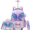 HTgroce Zaino Trolley Scuola Elementare Zainetto Trolley per Zaino Scuola Bambina Prima