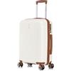 CELIMS Valigia Cabina in Polipropilene | Modello 2025 | Dimensione 55cm 10kg | Serratura TSA | 8 Ruote 360° | Beige