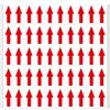 YIKIADA Adesivo Rosso Freccia Autoadesivo, 40 X 20 mm, per Difetti del Prodotto, Piccolo Marchio per Difetti Di Ispezione, 500 Pezzi