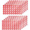 YIKIADA Adesivo rosso numero 25 mm vinile 10 fogli da 1 a 100 numeri impermeabili adesivi per ufficio casa bambini 500 pezzi