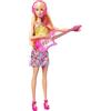 Barbie - Grande Città, Grandi Sogni Bambola Malibu Bionda Alta 29,21 cm Canta con Microfono e Chitarra, Luci e Suoni e Tanti Accessori, Giocattolo per Bambini 3+Anni, GYJ21
