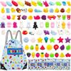 Karids Confezione da 80 Antistress Assortiti Squishy - Kawaii- Giocattoli da schiacciare - Morbidi e Colorati - 40 Pezzi-Gadget Compleanno Bambini - regalini fine Festa Compleanno