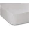 Bianca Plain Dyed Silver - Lenzuolo con angoli, 140 x 200 cm
