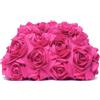 HuiYStar Borsa da Sera per Donna,Borse da Sera con Fiori 3D,Pochette Floreale da Sposa