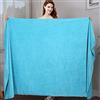 GBYJ Asciugamano Da Bagno Grande Per Adulti, Telo Da Bagno In Microfibra, Asciugamano Morbido Super Assorbente, Ad Asciugatura Rapida, Ecologico, Blu Lago, 150X200 Cm