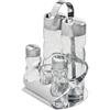 Galileo Casa 2191195 Menage Olio/Aceto/Sale/Pepe, Vetro/Metallo, Acciaio/Argento