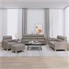 Gecheer Set di Divani 4 pz con Cuscini Tortora in Tessuto,Divano per Soggiorno,Divano Imbottito,Divano Moderno,Divano a 2 Posti/3 Posti,Divano Letto sofà,Divano Salotto Moderno,# 4