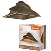 LEDVANCE Decor Cardboard Square Turn brown in cartone ondulato, E27, diametro 400 mm, paralume in materiale riciclato, sostenibile grazie alla sorgente luminosa sostituibile, facile da installare