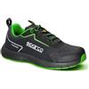 Sparco Traction, Scarpe Antinfortunistiche Unisex-Adulto, Nero/Verde Fluo, 45 EU
