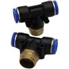 CNCTEC Raccordo pneumatico multiplo TE 1/2 - 12 mm IQS T aria compressa