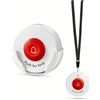 SYNLETT Pulsante SOS Medico per Anziani Compatibile con Pager M091B e SP30 Sistema di Chiamata Wireless Allarme Portatile per Badanti Casa Clinica Emergenze