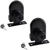 Heuskay 2 serrature a battente singola in vetro, serratura di sicurezza, in lega di zinco, per vetrine, vetrine, serrature di ricambio per vetrine, 5-8 mm, nero,Single 408 | Individual Key (Only fits one l