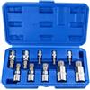 Anesty Set di 10 Chiavi a Bussola Torx, Inserti M4 M5 M6 M8 M19 M10 M12 M14 M16 M18 con Scatola, Bussola Torx XZN Cr-V Pregiato per Riparare Auto, Motocicli, Biciclette