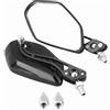 Keenso Specchietto retrovisore moto, 8mm 10mm Modello fiamma universale Specchi retrovisori laterali regolabili a 360 gradi per motocicli Scooter(Carbon Fiber Black)