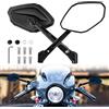 DREAMIZER Specchietto laterale per moto da 8mm e 10mm, Specchietti Retrovisori per moto Compatibili con Yamaha XJ600 MT03 MT07 TMAX Kawasaki Z1000 Z750 Honda CB250F CRF250 XL700 Suzuki GSR600 VZR1800